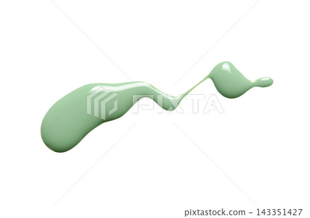 A sample of green nail polish. Isolated on a white background. A sample of green nail polish. Isolated on a white background. 143351427