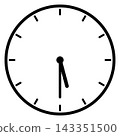A simple clock face showing 5:30 143351500