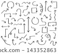 Hand drawn arrow illustration set 143352863