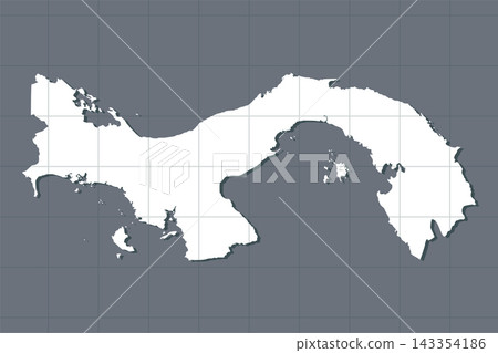 Vector map of Panama template outline country 143354186