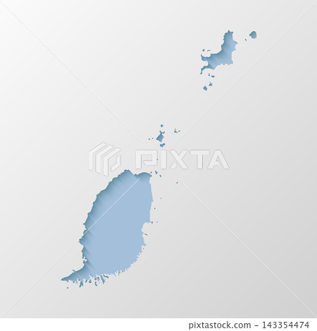 Vector map of Grenada, abstract inner shadow Vector map of Grenada, abstract inner shadow 143354474
