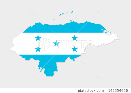 Vector map of Honduras made flag, American country Vector map of Honduras made flag, American country 143354626