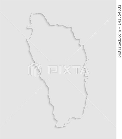 Vector map of Dominica, abstract inner shadow Vector map of Dominica, abstract inner shadow 143354632