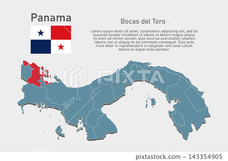 Vector map of Panama - Bocas del Toro Province Vector map of Panama - Bocas del Toro Province 143354905