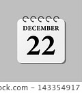 Icon page calendar day - 22 December 143354917