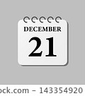Icon page calendar day - 21 December 143354920