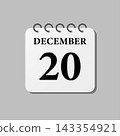 Icon page calendar day - 20 December 143354921