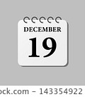 Icon page calendar day - 19 December 143354922