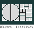 Template collage of fourteen frames, images, photo 143354925