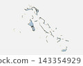 Vector map of Bahamas from points, dotted template 143354929