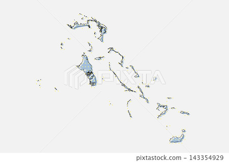 Vector map of Bahamas from points, dotted template Vector map of Bahamas from points, dotted template 143354929