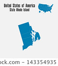 Vector map of the USA - State Rhode Island 143354935