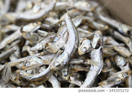 Macro Pile of Dried Anchovies for Traditional Asian Cuisine Macro Pile of Dried Anchovies for Traditional Asian Cuisine 143355272