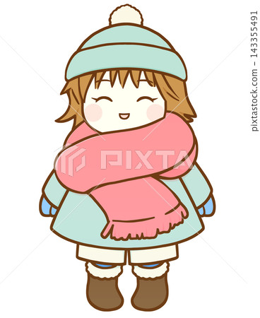 A girl on a cold day (smiling) A girl on a cold day (smiling) 143355491
