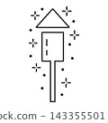fireworks icon, symbol of new year 143355501
