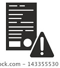 fine icon, unpaid debt icon, debt repayment receipt, flat vector illustration on a white background 143355530