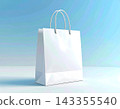 Still life. Paper shopping bag on a white background. Bag mockup in white color for promoting brands. 143355540