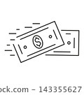 fast payment icon, money transfer lines 143355627
