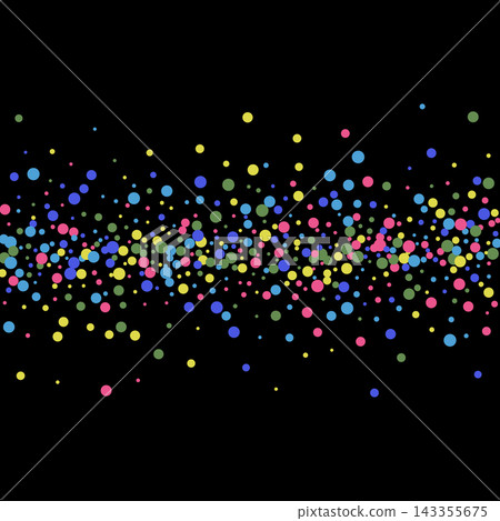 Modern bright abstract geometric background of multicolored dots forming a horizontal band on black. eps 10 Modern bright abstract geometric background of multicolored dots forming a horizontal band on black. eps 10 143355675