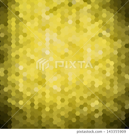 Abstract geometric background with yellow-olive mosaic of small hexagons and vignette seamless pattern. eps 10 Abstract geometric background with yellow-olive mosaic of small hexagons and vignette seamless pattern. eps 10 143355909