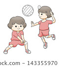 Children playing volleyball 143355970