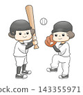 Kids playing baseball 143355971
