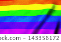 waving Rainbow flag. Computer generated 3d render 143356172