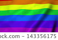 waving Rainbow flag. Computer generated 3d render 143356175