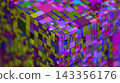Abstract colorful blocks. Computer generated 3d render 143356176