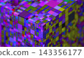 Abstract colorful blocks. Computer generated 3d render 143356177