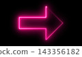 Arrow neon sign. Computer generated 3d render 143356182