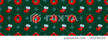 Christmas long pattern in hand draw style Christmas long pattern in hand draw style 143356289