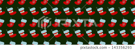 Christmas long pattern in hand draw style Christmas long pattern in hand draw style 143356293