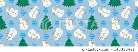 Christmas long pattern in hand draw style Christmas long pattern in hand draw style 143356451