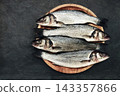 Seabass fish from market, fresh fish cooking background 143357866