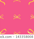 Seamless pattern with ribbon bows on pink, purple and red backgrounds vector. Stock Vector 143358008