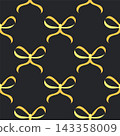 Seamless pattern with ribbon bows on pink, purple and red backgrounds vector. Stock Vector 143358009