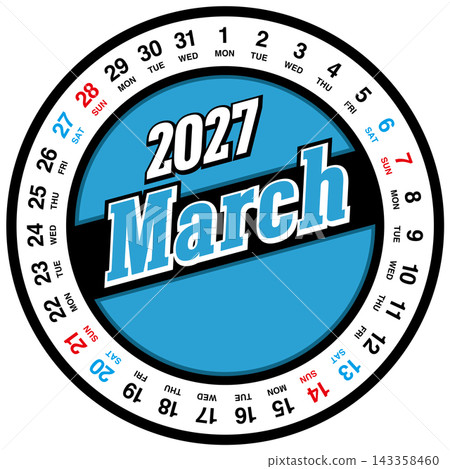 This is a circular calendar for March 2027. It does not include Japanese public holidays. This is a circular calendar for March 2027. It does not include Japanese public holidays. 143358460