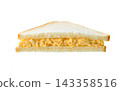 Sandwich with egg salad isolated on a white background . 143358516