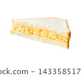 Sandwich with egg salad isolated on a white background . 143358517