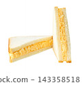 Sandwich with egg salad isolated on a white background . 143358518