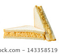 Sandwich with egg salad isolated on a white background . 143358519
