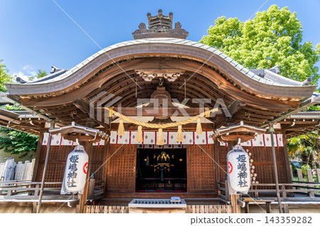 姬島神社(重新開始神社)參拜殿:供奉決策與行動之神。地址:大阪市西淀川區姬島。 姬島神社(重新開始神社)參拜殿:供奉決策與行動之神。地址:大阪市西淀川區姬島。 143359282