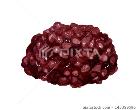Boiled red beans (coarse bean paste) - Hand-drawn watercolor illustration material Boiled red beans (coarse bean paste) - Hand-drawn watercolor illustration material 143359596