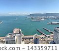 [Takamatsu City, Kagawa Prefecture] Takamatsu Port and the islands of the Seto Inland Sea as seen from the observation deck of Takamatsu Symbol Tower. 143359711