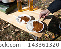 Curry rice made at the camp 143361320