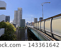 A view of Asashio Ohashi Bridge in Tsukishima, Chuo Ward, Tokyo. 143361642