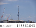A view of Asashio Ohashi Bridge in Tsukishima, Chuo Ward, Tokyo. 143361643