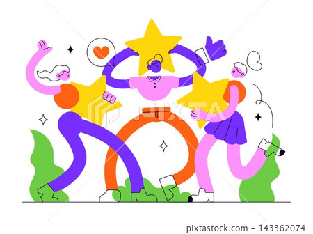 Rate Us Vector Illustration Featuring Customer Reviews, Five Star Rating, Feedback, Satisfaction and Positive Experience Rate Us Vector Illustration Featuring Customer Reviews, Five Star Rating, Feedback, Satisfaction and Positive Experience 143362074