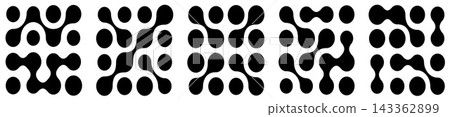 Digital Metaball Connected Circle Structure Set Digital Metaball Connected Circle Structure Set 143362899